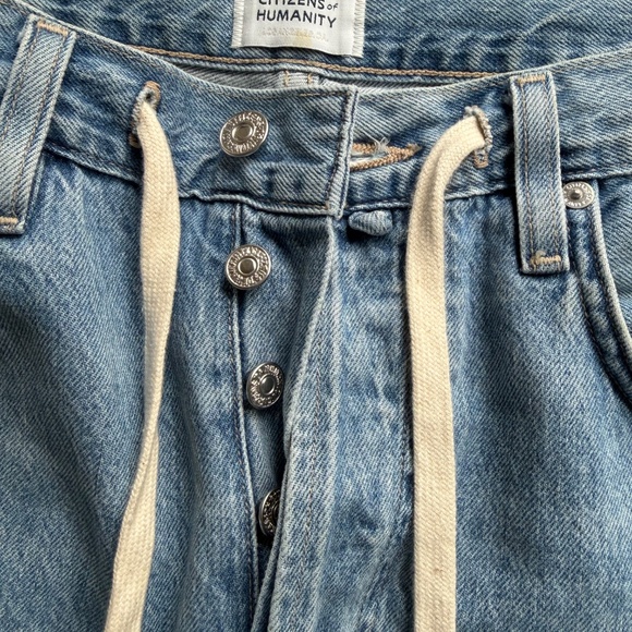 Citizen of Humanity Brynn Drawstring Trouser In Blue Lace - Picture 9 of 9